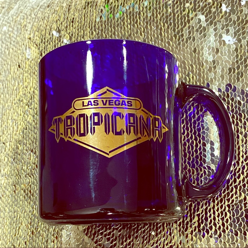 Colbalt blue Las Vegas Tropicana mug